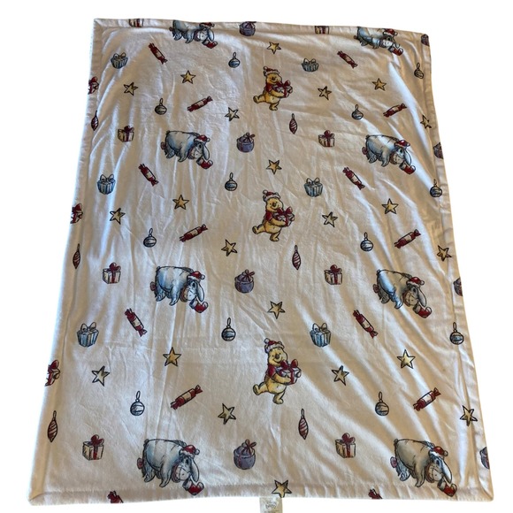 Disney Baby Winnie the Pooh Christmas Blanket Holiday Plush Throw 30x40 - Picture 1 of 10